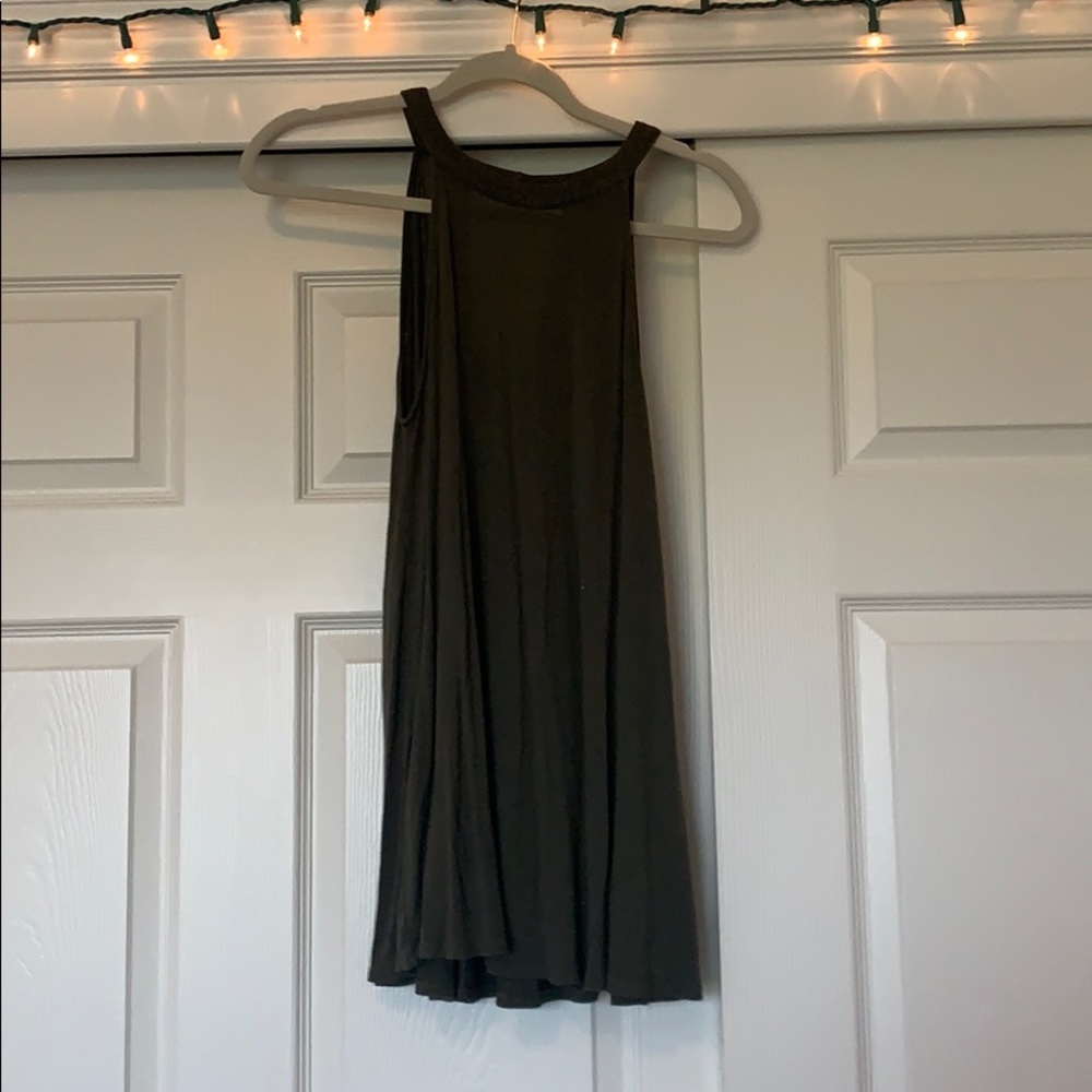 Olive green long blouse